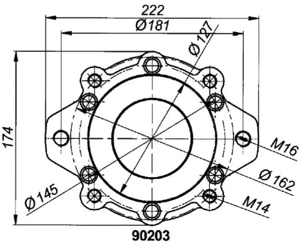 Borelli - GBU359DSC - Anschlussflansch SAE-C Für GBU