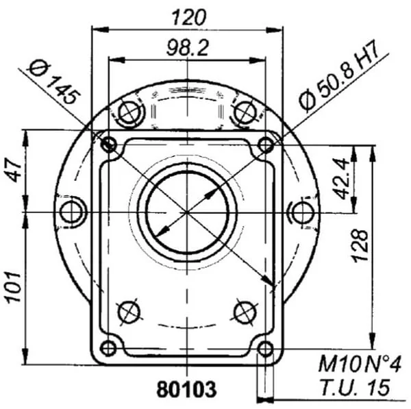 Borelli - GBU359DSE - Anschlussflansch Gr. 3 Für GBU