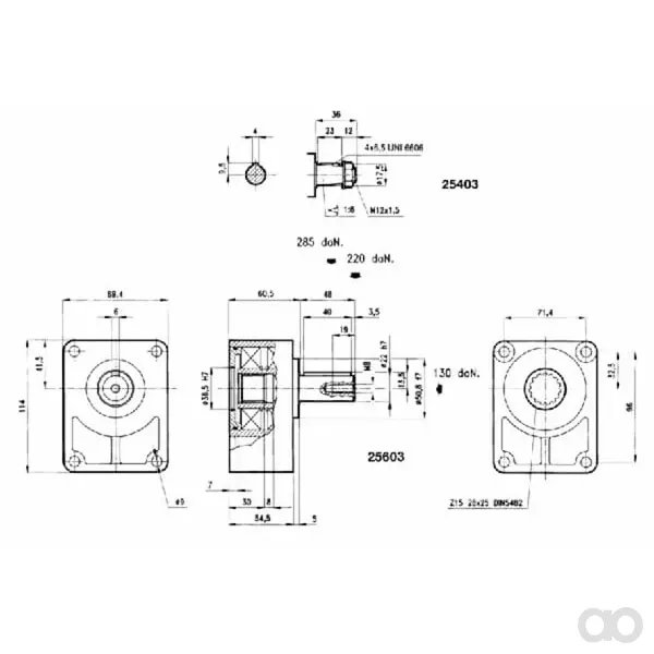 Borelli - T222 - Lagerung Fuer Zylinderwelle 22mm
