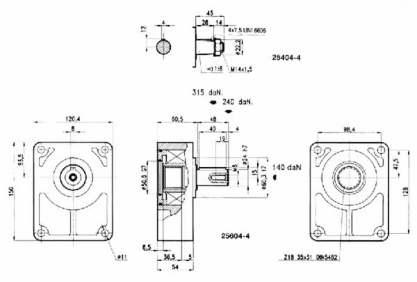 Borelli - T324 - Stuetzzylinderwelle 24mm