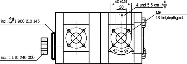 Bosch Rexroth - 0510665330 - Zahnradpumpe AZPFF-12-016/016LCP2020KB-S0007 Bosch Rexroth