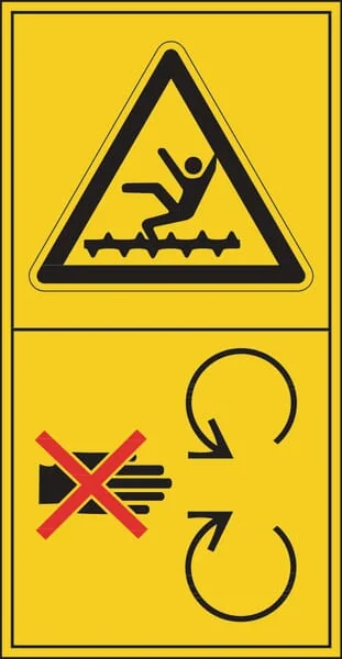 Brady - WB804012 - Schild Warnung Maschinen-Einklemmgefahr 50x96mm Brady