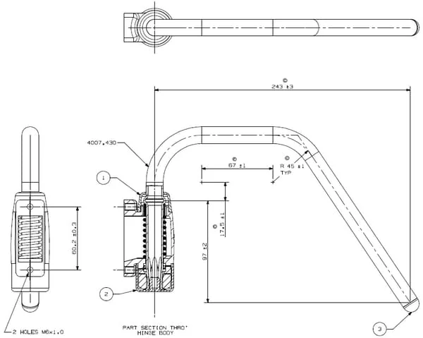 Britax - 7200007A - Spiegelarm 16mm
