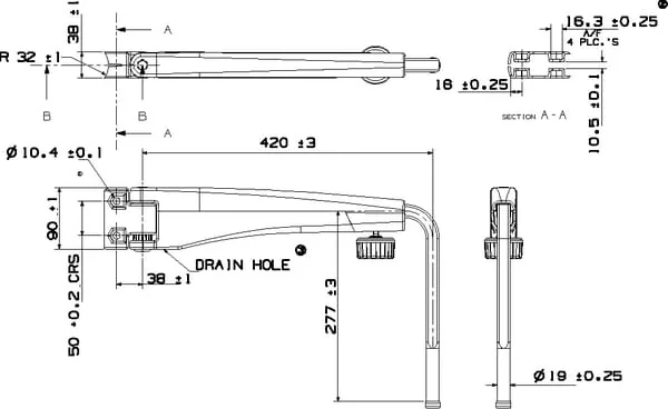 Britax - 7270050B - Teleskopspiegelhalterung