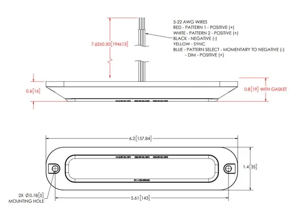 Britax - ED3705AMB - Richtungsblinker 6 LED 12/24V Bernstein