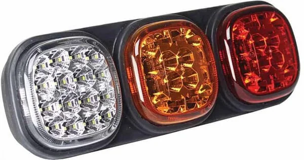 Britax - L1300LDV - Rückleuchte LED, Rechteckig, 12/24V, Weiß/Bernstein/Rot, Aufschraubbar