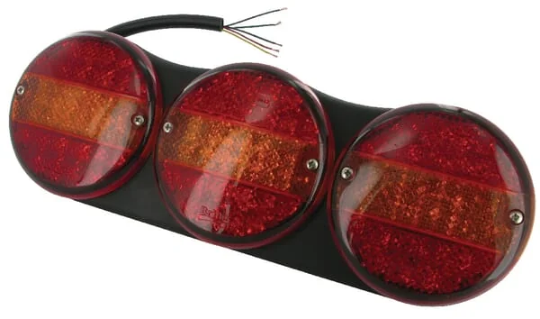 Britax - L14100L12V - Rückleuchte LED, Rechteckig, 12V, Gelb/Rot, Aufschraubbar, 424x75mm, 1-Polig