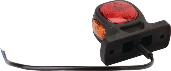 Britax - L450110LMV - Markierungsleuchte LED, Rund, 12/24V, Rot/Gelb/Transparent, Aufschraubbar