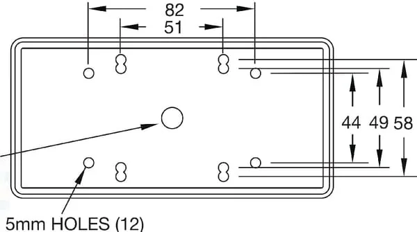 Britax - TOR2445 - Heckleuchte Rechteckig, 12/24V, Bernstein/Rot, Schraubbefestigung, 160x56x80mm
