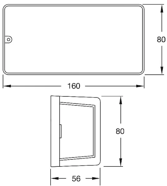 Britax - TOR2445 - Heckleuchte Rechteckig, 12/24V, Bernstein/Rot, Schraubbefestigung, 160x56x80mm