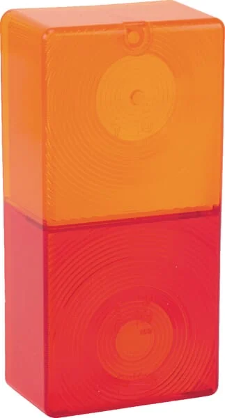 Britax - TOR2449 - Leuchtenglas, Bernstein/Rot, Rechteckig LH/RH/Heck