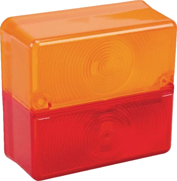 Britax - TOR2475 - Leuchtenglas, Gelb/Rot, Eckig Links/Rechts/Heck
