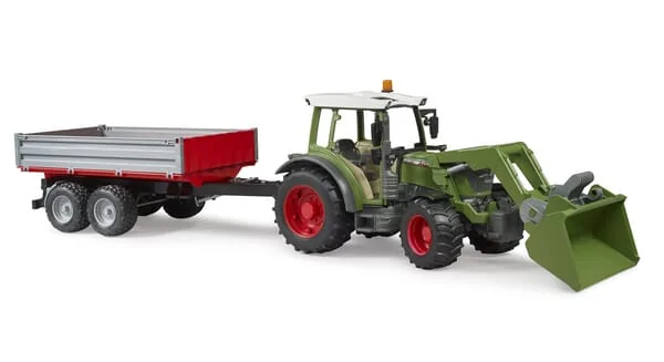 Bruder - U02182 - Fendt Vario 211 Mit Frontlader Und Kippanhaenger