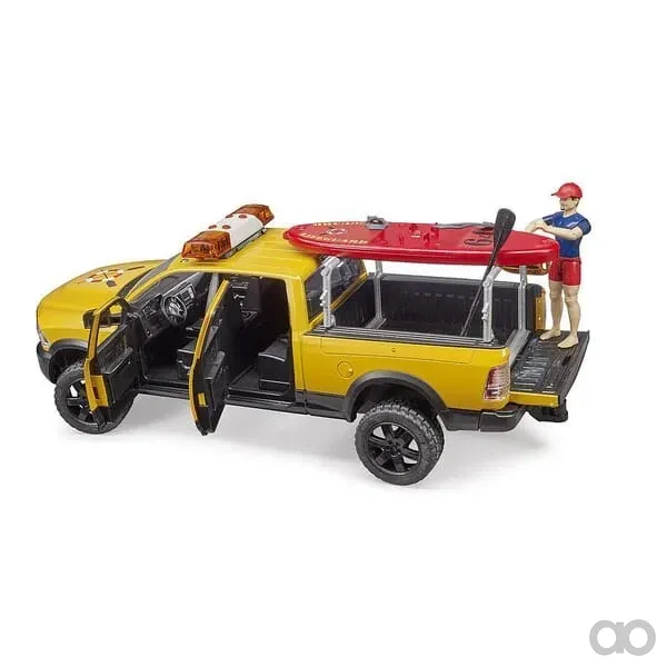 Bruder - U02506 - Ram 2500 Power Wagon Rettungsschwimmer Mit Figur Und Stehpaddel