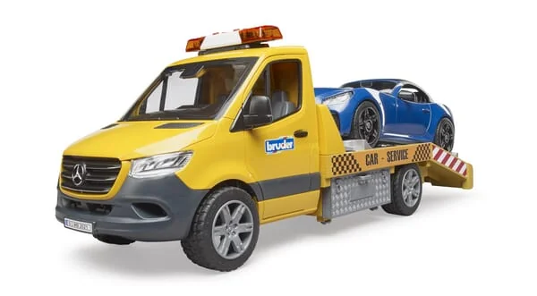 Bruder - U02675 - Mb Sprinter Transporter Mit Licht+Sound-Modul Und Bruder Roadster