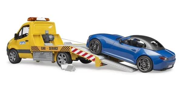 Bruder - U02675 - Mb Sprinter Transporter Mit Licht+Sound-Modul Und Bruder Roadster
