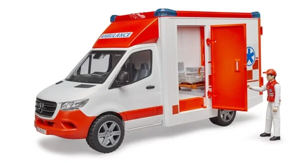 Bruder - U02676 - Mb Sprinter Rettungswagen Mit Fahrer Und Licht+Sound-Modul