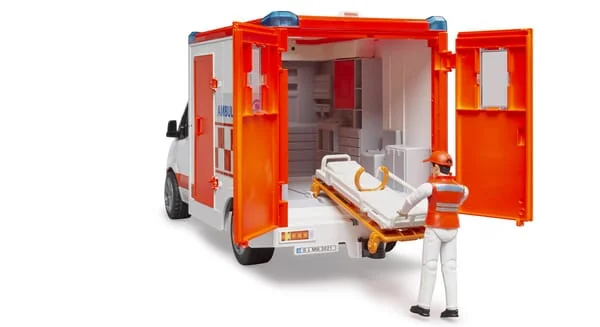 Bruder - U02676 - Mb Sprinter Rettungswagen Mit Fahrer Und Licht+Sound-Modul