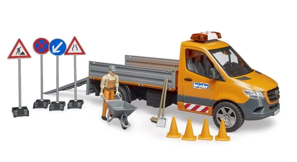 Bruder - U02677 - Mb Sprinter Kommunal Mit Fahrer, Licht Und Soundmodul Und Zubehoer