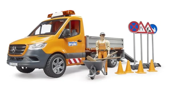 Bruder - U02677 - Mb Sprinter Kommunal Mit Fahrer, Licht Und Soundmodul Und Zubehoer