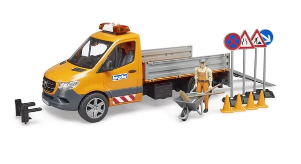 Bruder - U02677 - Mb Sprinter Kommunal Mit Fahrer, Licht Und Soundmodul Und Zubehoer