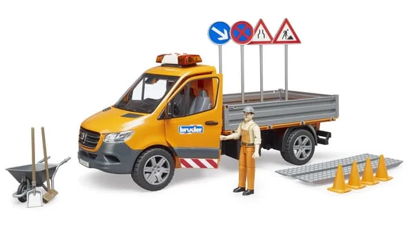 Bruder - U02677 - Mb Sprinter Kommunal Mit Fahrer, Licht Und Soundmodul Und Zubehoer