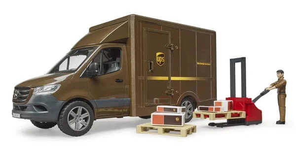Bruder - U02678 - Mb Sprinter UPS Mit Fahrer Und Zubehoer