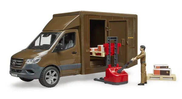 Bruder - U02678 - Mb Sprinter UPS Mit Fahrer Und Zubehoer