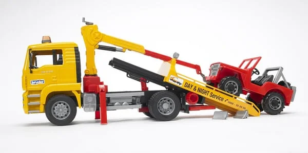 Bruder - U02750 - MAN Abschleppdienst-Lkw + Gelaendefahrzeug