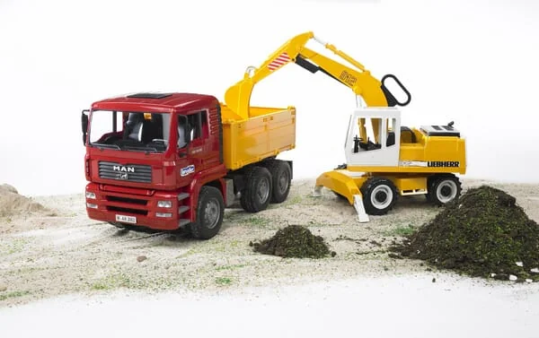 Bruder - U02751 - MAN Bau-Lkw Und Bagger