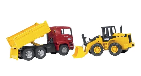 Bruder - U02752 - MAN Kipper-Lkw Mit Bagger
