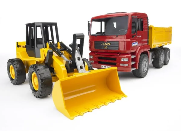 Bruder - U02752 - MAN Kipper-Lkw Mit Bagger