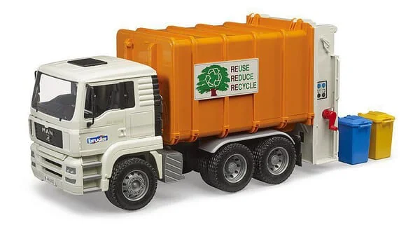 Bruder - U02772 - MAN TGA Muellwagen Mit Heckbeladung