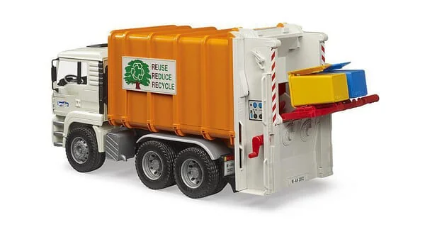 Bruder - U02772 - MAN TGA Muellwagen Mit Heckbeladung