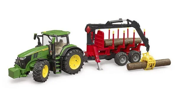 Bruder - U03154 - John Deere 7R 350 Mit Baum-Anhaenger
