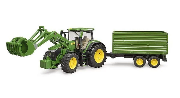 Bruder - U03155 - John Deere 7R 350 Mit Frontlader Und Anhaenger