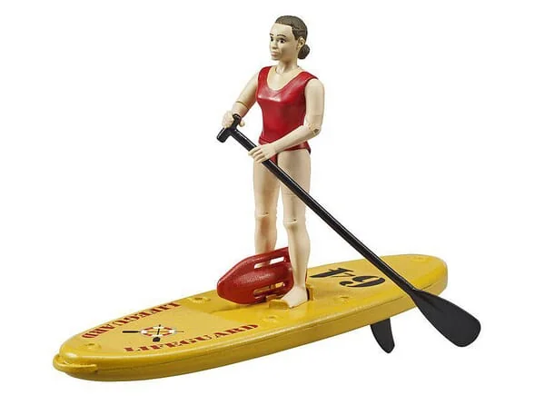 Bruder - U62785 - Life Guard Mit Stand Up Paddle Board, Bworld