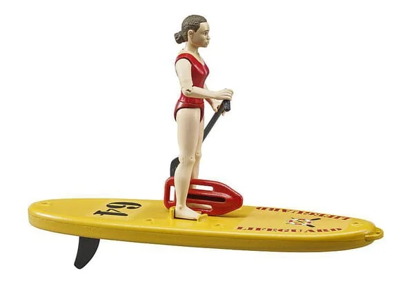 Bruder - U62785 - Life Guard Mit Stand Up Paddle Board, Bworld