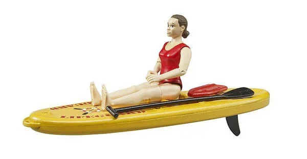 Bruder - U62785 - Life Guard Mit Stand Up Paddle Board, Bworld