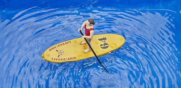 Bruder - U62785 - Life Guard Mit Stand Up Paddle Board, Bworld