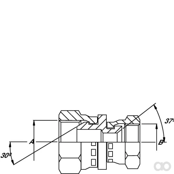 Burnett & Hillman - FFBJ12 - Adapter F/F 3/4 BSP x 3/4 JIC