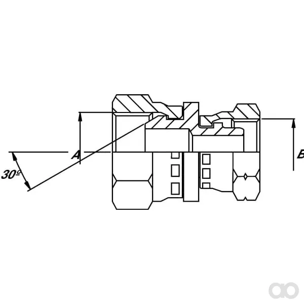 Burnett & Hillman - FFBM0816 - Adapter F/F 1/2 BSP x M16