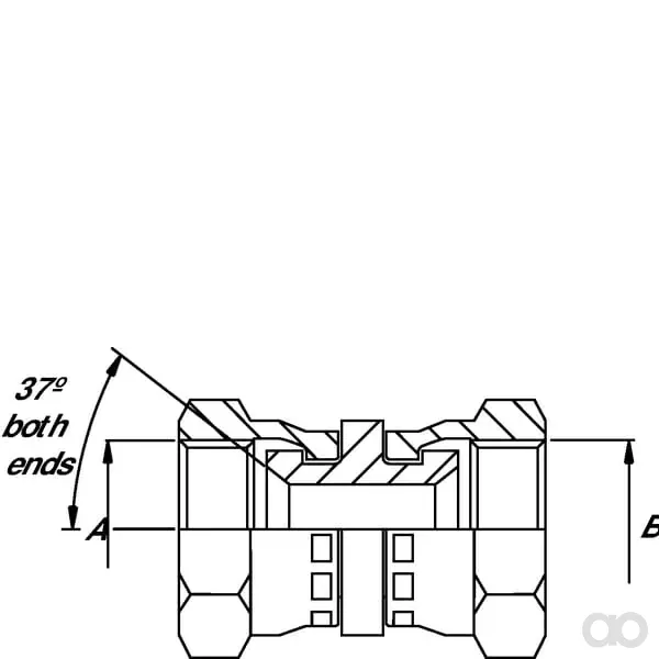 Burnett & Hillman - FFJ1214 - Adapter F/F 3/4 x 7/8 JIC