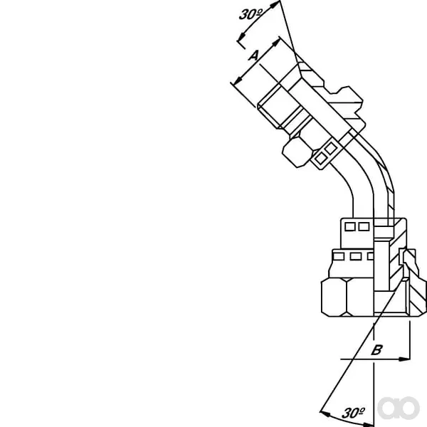 Burnett & Hillman - MF4506B - Schwenkbogen M/F 3/8 BSP