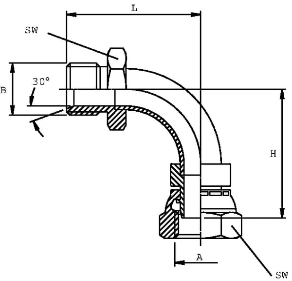 Burnett & Hillman - MF9020B - Schwenkknie M/F 1-1/4 BSP