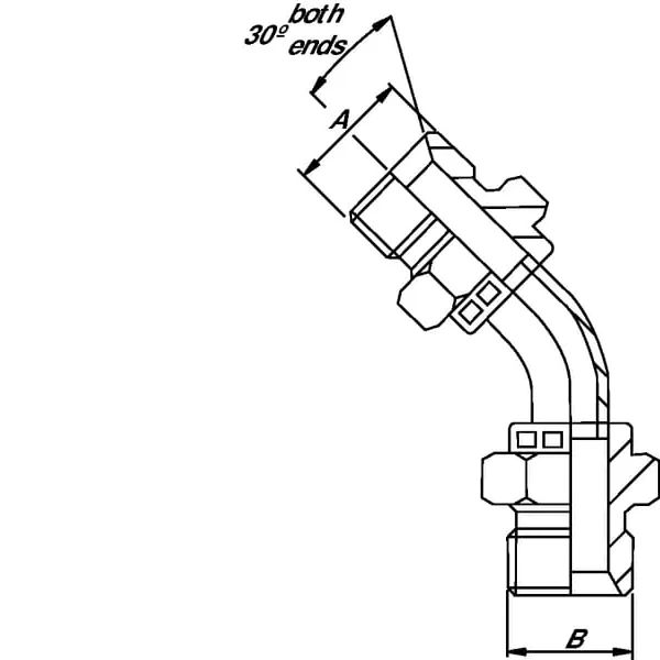 Burnett & Hillman - MM4508B - Schwenkknie M/M 1/2 BSP