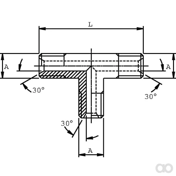 Burnett & Hillman - T24 - T-Stutzen M 1 1/2 BSP