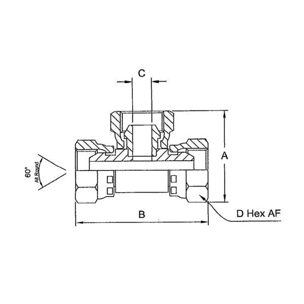 Burnett & Hillman - TFFF06 - T-Gewindestutzen F 3/8 BSP