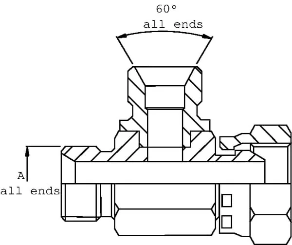 Burnett & Hillman - TFMM12 - L-Stutze F/M/M 3/4 BSP