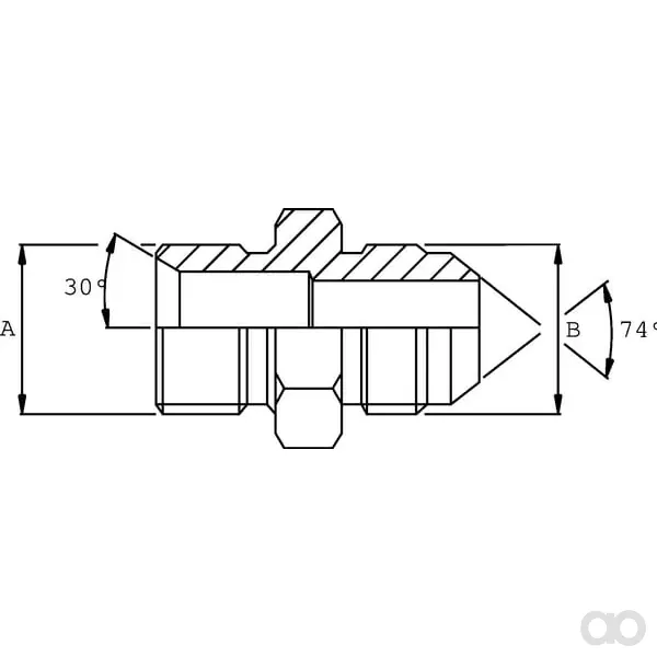 Burnett & Hillman - VNBJ0409 - Adapter M 1/4 BSP x 9/16 JIC